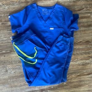 Figs electric blue scrubs